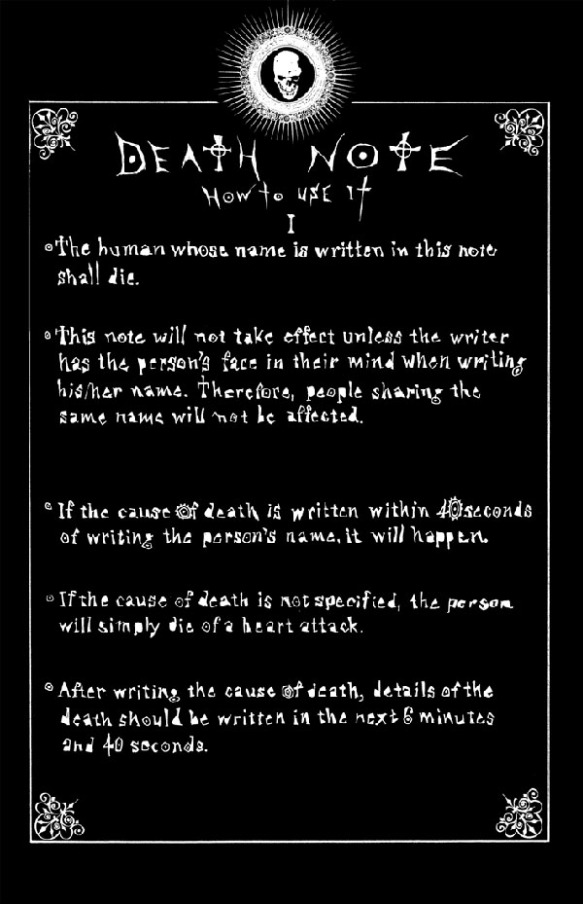 Absurdo! Death Note na mão de crianças!
